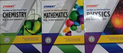 Student Exam Notes B.sc 2nd Year 3rd Sem MDU CBLU IGU Physics Chemistry Mathematics For BSc Set Of 3 Bookas