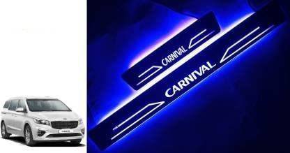 AUTO MOTO Royal Blue Black Beauty Base Led Illuminated Door Sill Plates led Footsteps Scuff Plates Compatible for Kia Carnival All Models All Models Set of 4-pcs Door Sill Plate