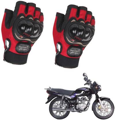 AuTO ADDiCT PROBIKER HALF FINGERED GLOVES RED FOR BAJAJ Caliber Riding Gloves