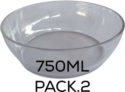 TUPPERWARE Polypropylene Serving Bowl Clear Bowl Each 750ml (pack of 2)