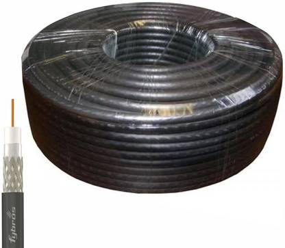 Fybros Digital Coax Audio Cable 100 m RG6 CCU Dish Antenna 100 meter Coaxial Wires & Cables