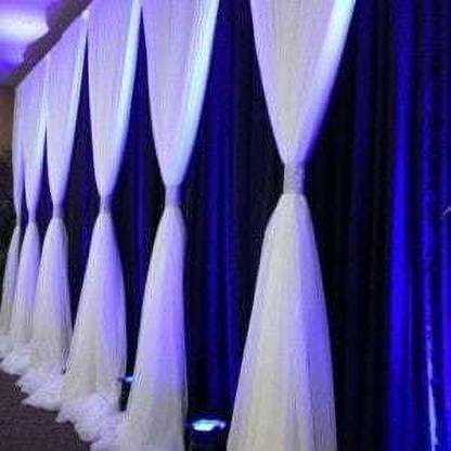 Ayushkacrafts Blue and White Back Drop Decorative Cloth Set for Event,Party, Annivesary & Birthday (12 feet length x 10 ft height).