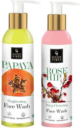 GOOD VIBES Rosehip and Papaya  Combo Face Wash