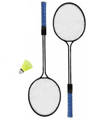 CLOVERBYTE Double Shaft Badminton Racquet Set Of 2 Piece With 1 Piece Nylon Shuttle Cock Badminton Kit Badminton Kit