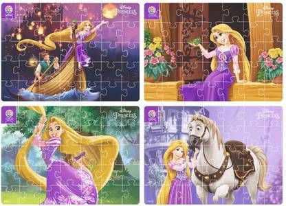 Brainbox Games 4 in 1 Rapunzel Princess Jigsaw Puzzle