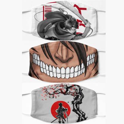 soulabiti Attack On Titans Eren Attack titan Cloth Mask