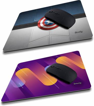 SMULY captain sheild combo & CRISS CROSS PATTERN Non-Slip I Am Capable of Amazing Things, Motivational Quotes Printed Mouse Pad for Gaming Computer, Laptop, PC Mouse Pad (Multicolor) Non Slip Base Mousepad