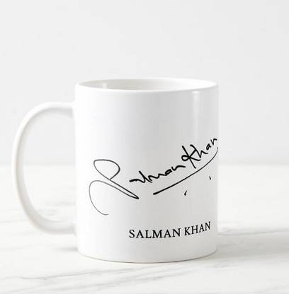 TheWhoop SALMAN KHAN Signature Design Ceramic/Cup ( 350 ml) Ceramic Coffee Mug
