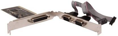EIRA TEK PCI 2 x RS232 (DB9) Serial Ports Card + 1 ? DB25 Parallel Port ER-1054 Network Interface Card