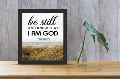 IBOTTIC BIBLE VERSE WALL FRAME Be still and know that I am God - PSALM 46:10 Religious Frame