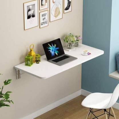 AVRIAN Wall Mounted Folding Table for Computer, Office work size 19x29 inches MDF Engineered Wood Study Table