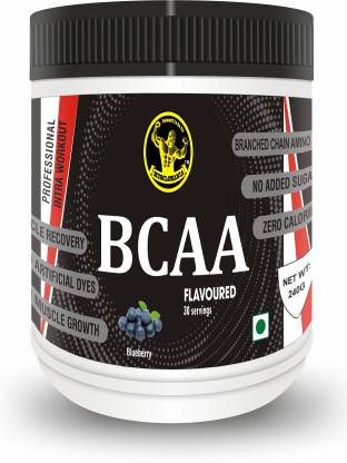 Musclomania BCAA with Blueberry Flavor 240gm Muscle Recovery, No Added Sugar, Zero Calories BCAA