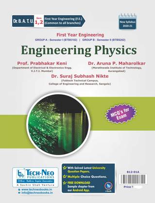 Engineering Physics For Sem 1 And Sem 2 BATU (BTBS102)(BTBS202)