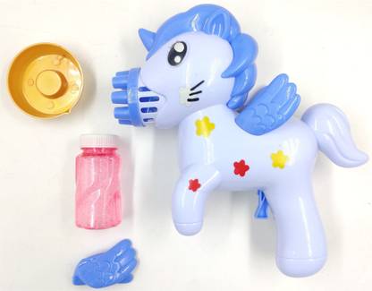 R H lifestyle Little Pony Bubble Gun TOY Machine for Kids or Toddlers with Bubble Bottle Inside PACK OF 1
