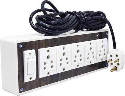 THE SHINING STAR 1+5 High Quality Switch Board 5  Socket Extension Boards