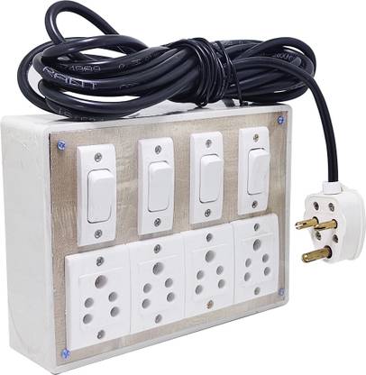 THE SHINING STAR 4+4 Extention With Coard 4  Socket Extension Boards