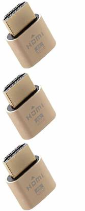 SINGING NOISE CART HDMI 4K Dummy Plug, High Resolution Headless Virtual Monitor Display Adapter, Supports up to 3840x2160@60Hz (Pack of 3) HDMI Connector