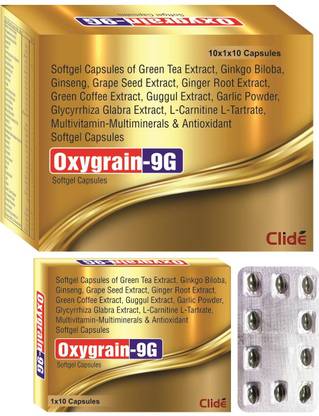 Clide International Oxygrain-9G Capsule (5 Strips)/ Multivitamin/ Multimineral & Antioxidant