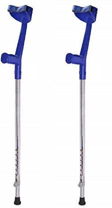 MUBBA Blue Elbow Crutches Pair of Walking Stick