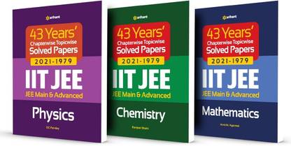 43 Year's Chapterwise Topicwise Solved Papers (2021-1979) Iit Jee Physics,Chemistry & Mathematics