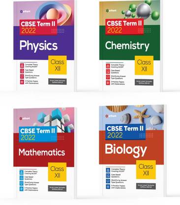 Arihant CBSE Physics ,Chemistry,Mathmatics & Biology Term 2 Class 12 for 2022 Exam (Cover Theory and MCQs) (Set of 4 Books)