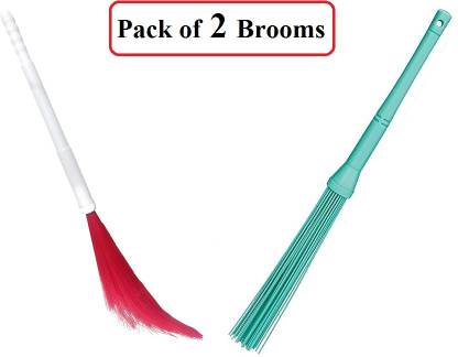 BARBYAM Plastic Color Broomstick Dustpan Phool Kharata Jhadu, Long ...