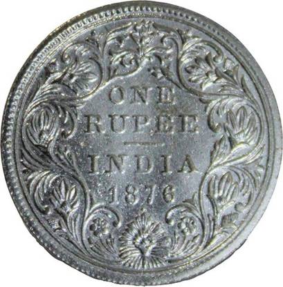 imperialshop 1 Rupee (1876) "Victoria Queen" British India Rare Coin Medieval Coin Collection