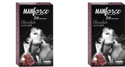 मैनफोर्स Chocolate flavor condom - 10 Pieces x Pack of 2 कंडोम