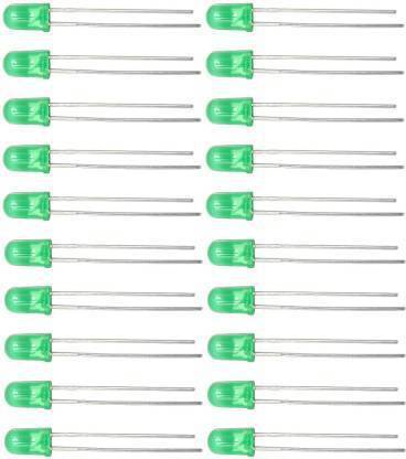 Prestroncis 5mm LED Light Green in Green (Pack of 20) for School DIY Project/Multi Purpose Light Electronic Hobby Kit