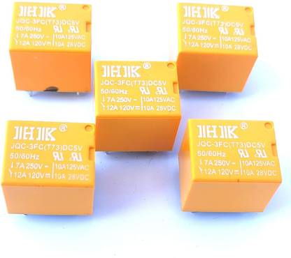 AVS COMPONENTS 5v DC Power Relay 5 Pin Pcb Mount Pack Of 5 Pcs Electronic Components Electronic Hobby Kit