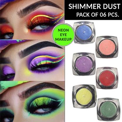 TTT 6 Multicolor Neon Makeup Shimmer Dust 6 g