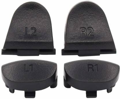 gamnik Rplacement for Playstation 4 PS4 Controller L2 R2 L1 R1 Trigger Replacement Parts(black)+ Small Spring  Gaming Accessory Kit