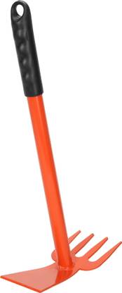 Nector Agrico Premium Garden Hoe with 4-Prong Fork I Ergonomic Handle with Hang-up Hole I Hoe/Fork Combo I Hand Digger and Cultivator I Tiller I All-Purpose Gardening Tool NEC_HOE_4-PRONG-13 Garden Tool Kit