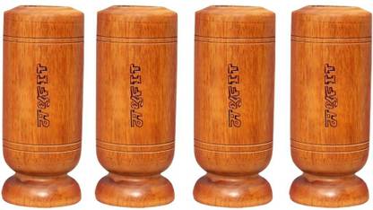 MADHUFIT (Pack of 4) Vijaysar Herbal Tumbler Glass made from Original Vijaysar Heartwood Vijaysar Tumbler for Diabetes Vijaysar ki lakdi ka Glass Water/Juice Glass