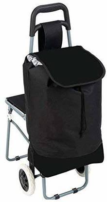 Inditradition hopping Trolley Bag with Attached Folding Chair | Luggage Bag with Wheels, 54x24 cm (36 Liter) Luggage Trolley