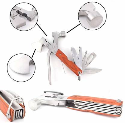 ActrovaX IIX™-124-Hammer Axe IIX™-124-RF-Multifunctional Army Knife Axe with Hammer Plier Speciality Hammer