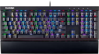 Cosmic Byte CB-GK-30 Black Eye PRO Wired Per Key RGB Mechanical with Software Outemu Brown Switches Wired USB Standard Gaming Keyboard Compatible with Desktop, Laptop, Mac