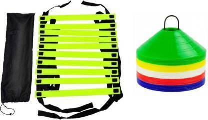 Okja pro Okja pro__Football practices Running Speed Agility Ladder/Football Saucer Cone Multi Color Set of 10 Football & Fitness Kit
