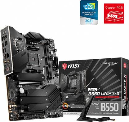 MSI MEG B550 UNIFY-X AM4Socket ATX AMD B550 Chipset DDR4 Motherboard for Desktop