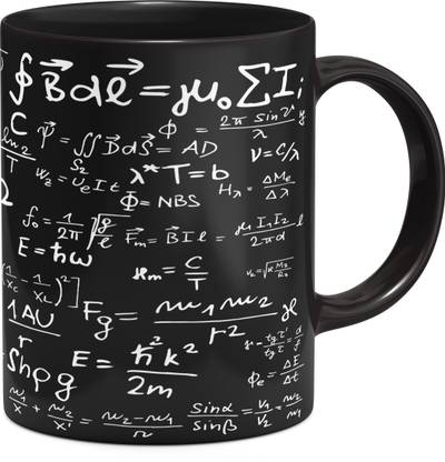 Jyoti Fashions Premium Mathematics Formula Printed Black Cup for Math Lovers,Friends Ceramic Coffee Mug