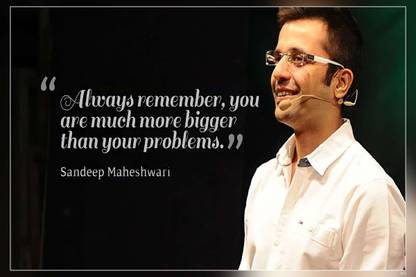 Sandeep Maheshwari Motivational Quotes Matte Finish Poster Paper Print