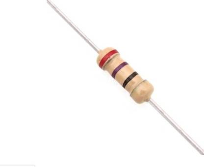 jivith 27 Ohm 0.5W Carbon Film Resistor 5%, CFR, 27E, 27R, 0.5 Watts, Fixed Resistor, Color Ring Resistor, Color pack of 100units Fixed Resistor