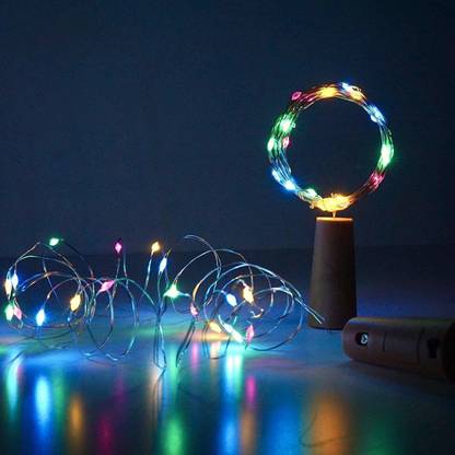MR VAJANI 20 LEDs 1.98 m Multicolor Steady String Rice Lights