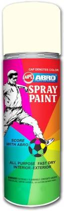ABRO Spray Paint| Multipurpose Colour Spray Paint Can for Cars and Bikes - 19(Off White) | 400ml (Pack of 1) " White Spray Paint 400 ml