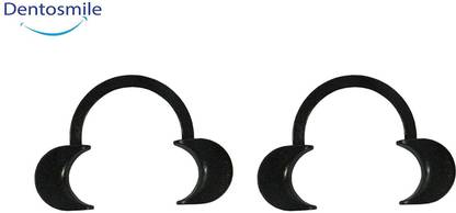 Dentosmile Flexi Eco Cheek Retractor / Lip Retractor C-Shape Mouth Opener Size Medium (Sparkle Grey) Pack of 2 Hand Held Retractor