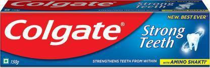 Colgate Strong Teeth Anticavity Toothpaste, India's No. 1 Toothpaste, Amino Shakti Formula, (150 g) Toothpaste