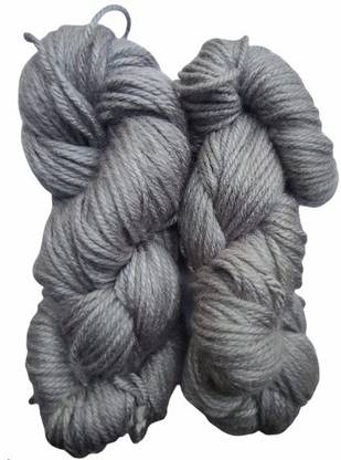 JEFFY Oswal Knitting Yarn Thick Chunky Wool, Varsha Light Grey 400 gm