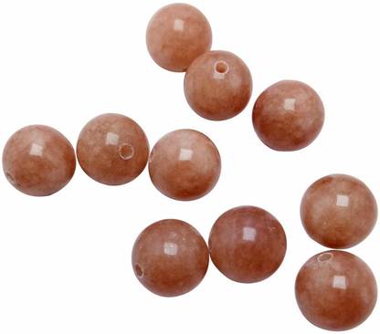 SATYAMANI Heat Processed Peach Moonstone Beads 12 mm (Set of 10 pc.)
