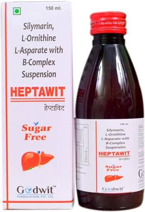 NUTRIGOD HEPTAWIT LIVER SYRUP SUGAR FREE MILK THISTLE , MULTIVITAMIN 150 ML