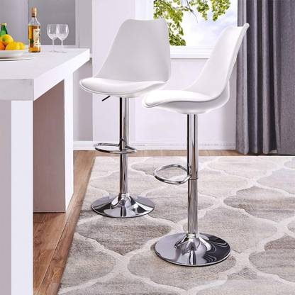 SAVYA HOME Curvy Bar Stool Combo Pack of 2 Pcs Metal Bar Chair